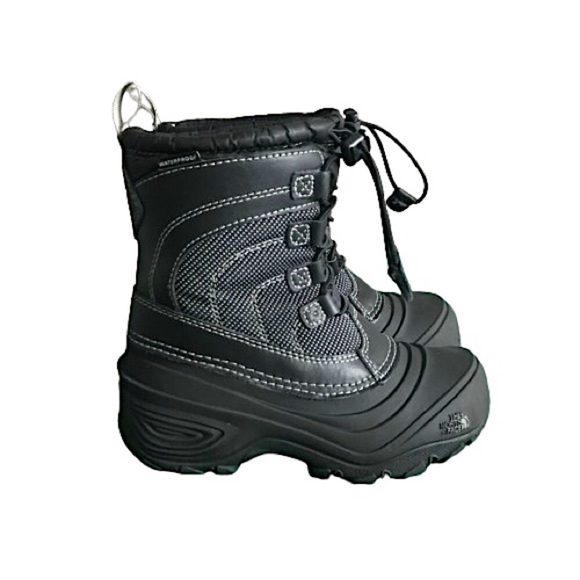 The North Face Youth Alpenglow IV Winter Boots - TNF Black & Grey, Kids Size 13 - Picture 1 of 12